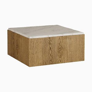 M Smoky Oak with Carrara Marble Pera Coffee Table by Un'common
