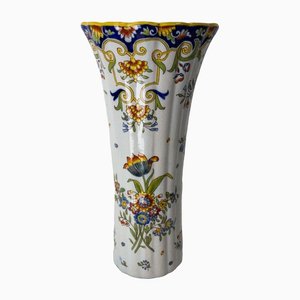 Vaso Art Nouveau con motivi vegetali di Rouen, Francia, inizio XX secolo