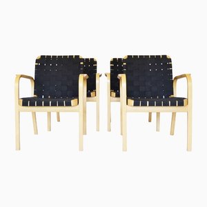 Vintage Modell 45 Esszimmerstühle von Alvar Aalto für Artek, 1960er, 4er Set