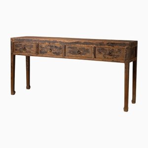 Large Four Drawer Console Table