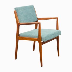 Teak Chair with Sea-Green Cover, 1960s
