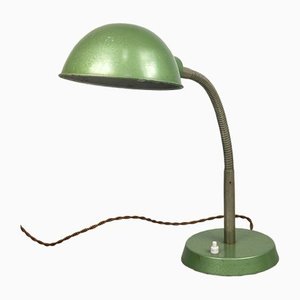 Grüne Vintage Schwanenhals Tischlampe