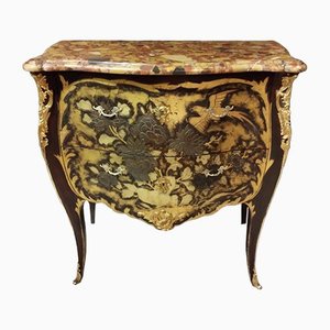 Lacquered Wooden Dresser with Asian Style Decor