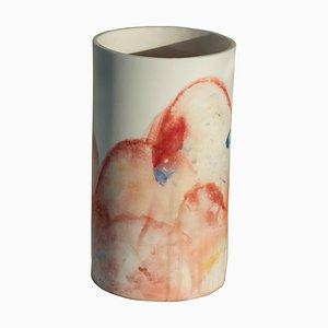 Hand Painted Porcelain Landscape Vase by Studio Desimone Wayland