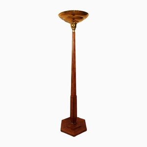 Art Deco Floor Lamp with Brass Basin