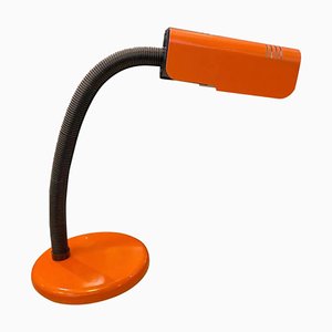 Lámpara de mesa Targetti era espacial en naranja y negro, años 70