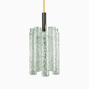Mid-Century Space Age Glass Ceiling Lamp from Doria Leuchten