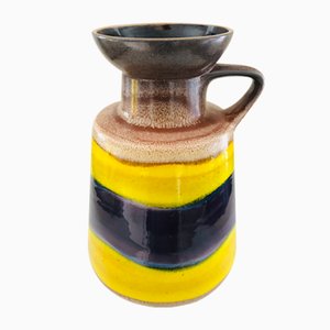 Gelbe und blaue Vase aus Keramik von Dümler & Breiden