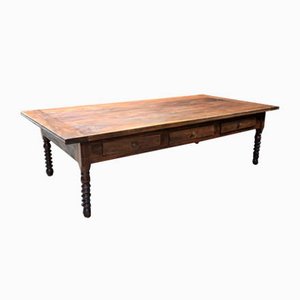 20th Century Wooden Passementier Table with Drawer, France, Lyon, 1880