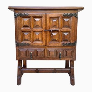 Spanish Baroque Chest of Drawers in Carved Walnut, 1940s