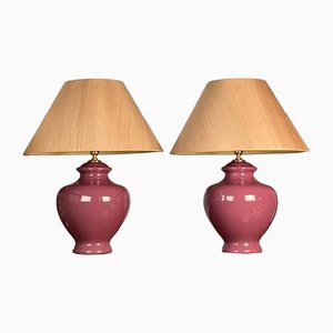 Porcelain Paired Table Lamps from Bielefeld Workshops Manufactory, Set of 2