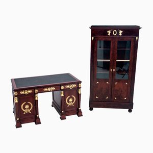 Antique Empire Style Cabinet Set, France, Mid-1800s, Set of 2