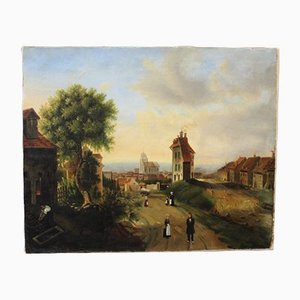 Dipinto Lively Village, 1846, olio su tela