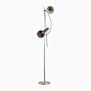 Purple Lacquered Metal Floor Lamp with Adjustable Spots