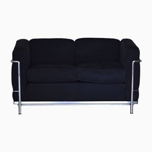 LC2 Two-Seater Sofa by Le Courbusier, Charlotte Perriand & Pierre Jeanneret for Cassina