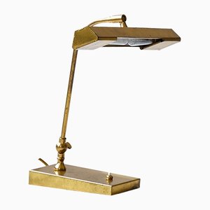 Vintage Italian Brass Table or Desk Lamp, 1950s