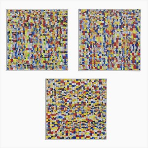 KW Cap, Mer de Couleurs Triptychon, 2019, Acryl auf Leinwand Gemälde, 3er Set