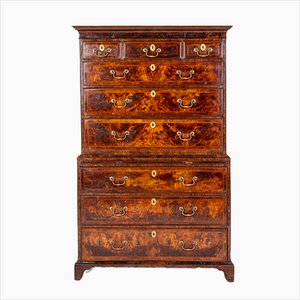 English Walnut Two-Tier Chest of Drawers, Early 18th Century