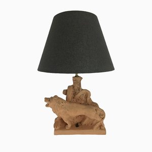 Lampe de Bureau avec Lion, Italie, 1950s