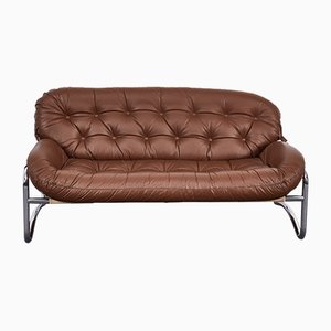 Tufted Leather Sofa by Johan Bertil Häggström for Ikea, 1970s