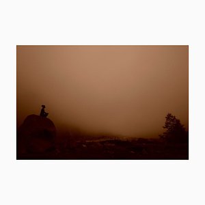 Win, Initiative/Neleman, Silhouette of a Person Practicing Yoga on a Rock, Photograph