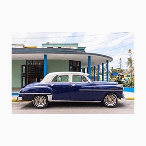 Westend61, Auto d'epoca blu, Havana, Cuba, Fotografia