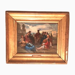 Eugene De Lacroix, Prince With Maidens, óleo sobre lienzo, enmarcado