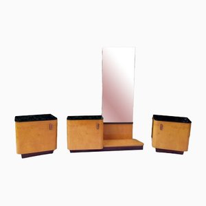 Tables de Chevet Art Déco, Set de 3