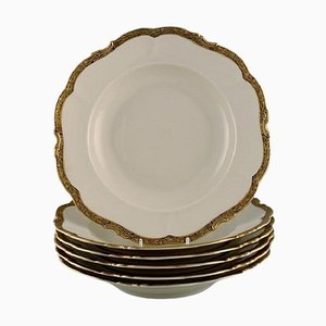 Royal Ivory Deep Plates in Cream Colored Porcelain from KPM, Berlin, Set of 6