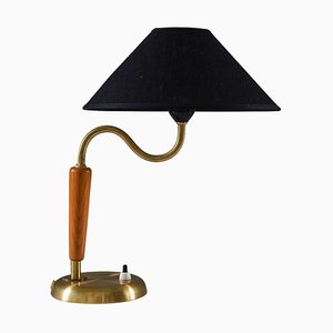 Mid-Century Swedish Brass Table Lamp by Böhlmarks