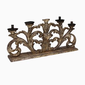 Gilded Candleholder with Volutes