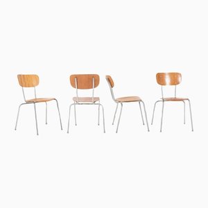 Danish School Chairs, 1960s, Set of 4