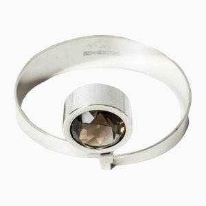 Silver and Smoke Quartz Bracelet by Elis Kauppi