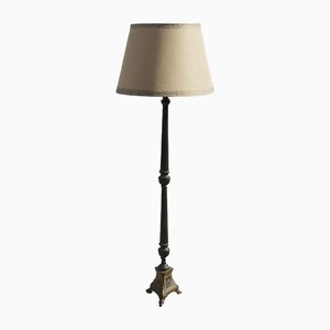 Neoklassizistische Klavierlampe aus Metall & Messing, Italien, 1960er