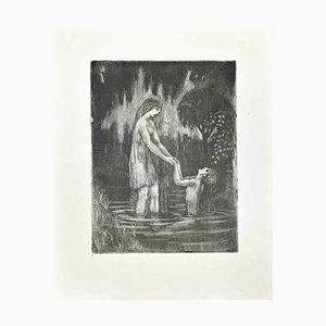 Raphael Drouart, The Shandy Bath, Original Etching, Early 20th-Century