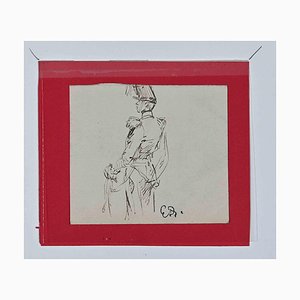 Edouard Detaille, The General, Original Ink Drawing, 1900s