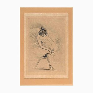 Auguste Legrand, The Ballerina, Original s / w Radierung, 1900er