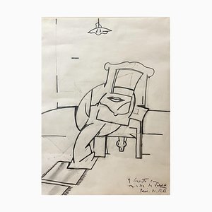 Valerio Adami, Sans titre, 1966, Crayon sur Papier