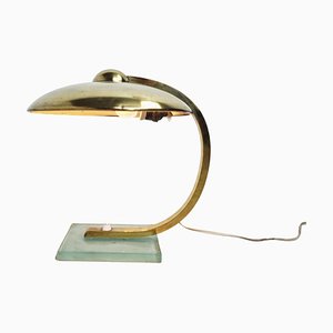 Art Deco Bauhaus Brass Desk Lamp, 1930s