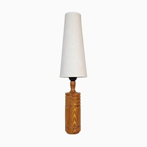 Lampe de Bureau Sculpturale Scandinave en Pin, 1970s