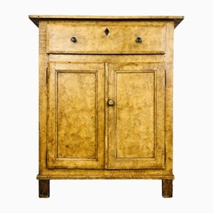 Antique French Painted Farmers Cabinet