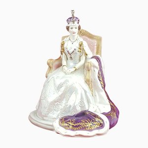 Queen Elizabeth II in Coronation Robes RW 1099 Figurine from Royal Worcester