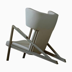 Grasshopper Armlehnstuhl aus Holz & Leder von Finn Juhl für Design M