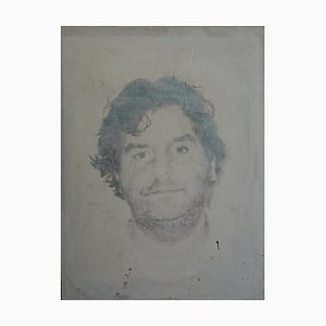 Philippe Pasqua, Autoportrait en Fumée, Acrylique sur Toile