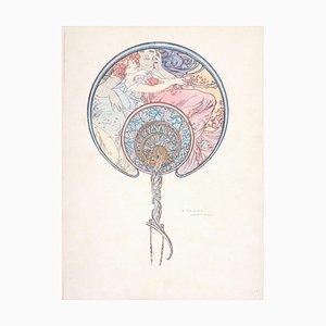 Alphonse Mucha, Le Vent Qui Passe emporte la jeunesse, 1899, Original Lithograph