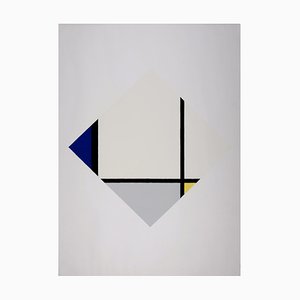Nach Piet Mondrian, Komposition mit Blau und Gelb (Komposition 1), 1960, Großer Siebdruck