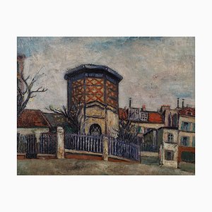 Elisée Maclet, Montmartre, Place Jb Clément, 1940, óleo sobre lienzo