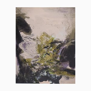 Zao Wou-Ki, Abstract Mountain Landscape, Original Lithograph