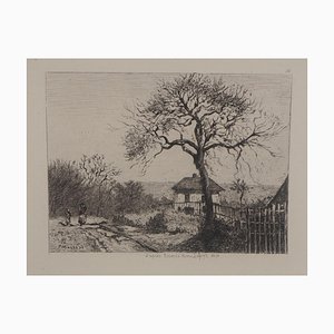Camille Pissarro, Altes Haus in der Normandie, 1873, Gravur