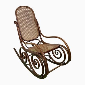 Rocking Chair in Bentwood and Viennese Wicker, 1890